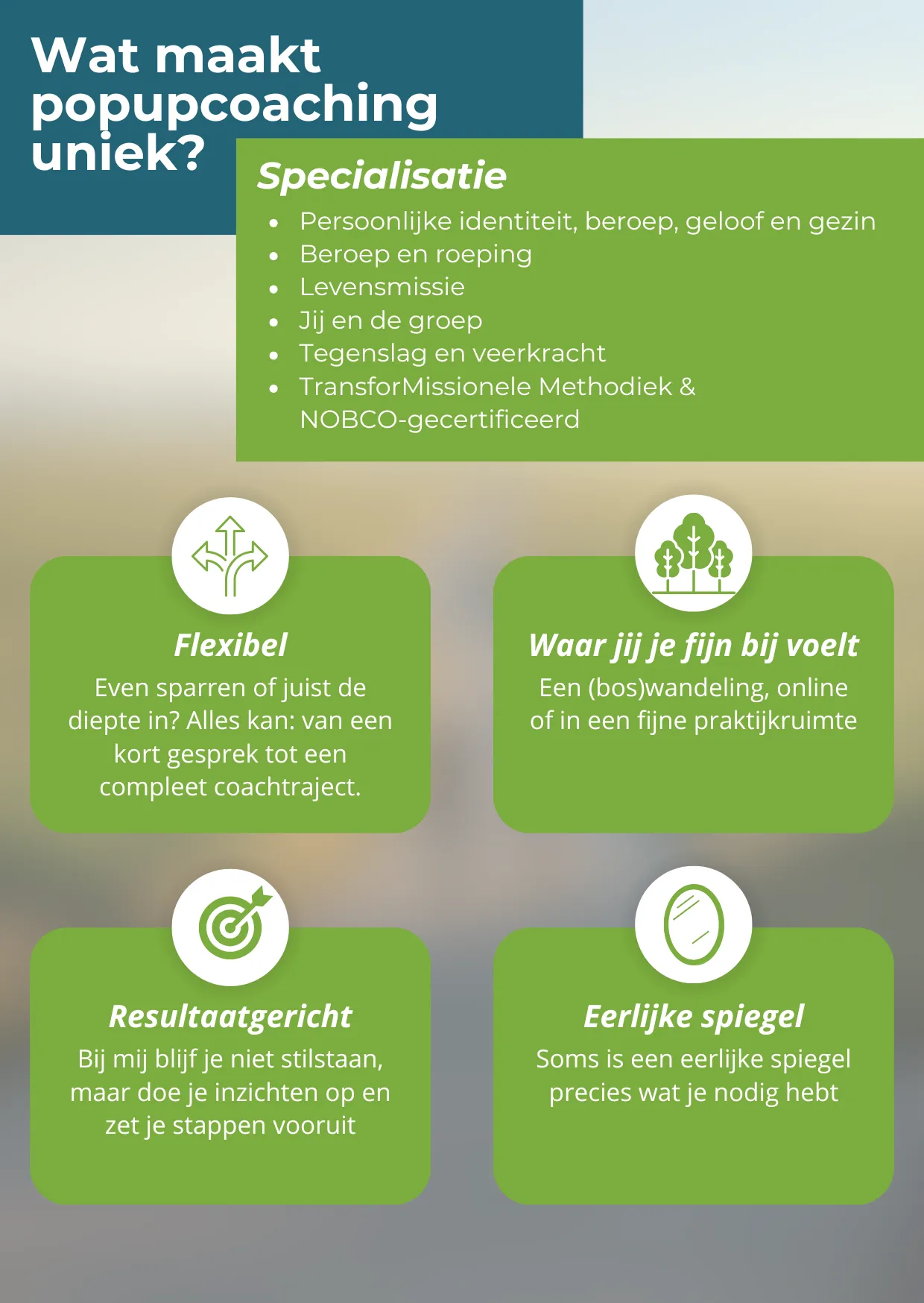 Achterkant flyer Pop Up Coaching
