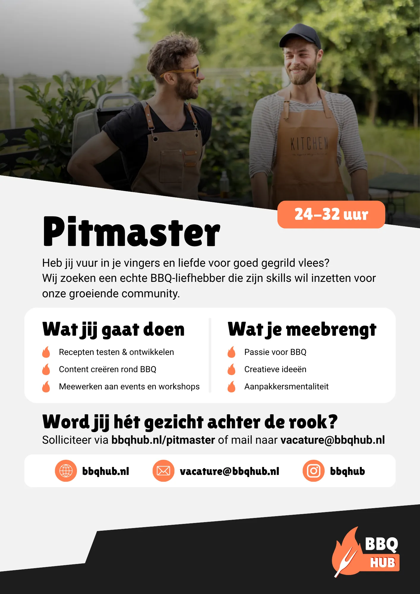 BBQhub vacature flyer