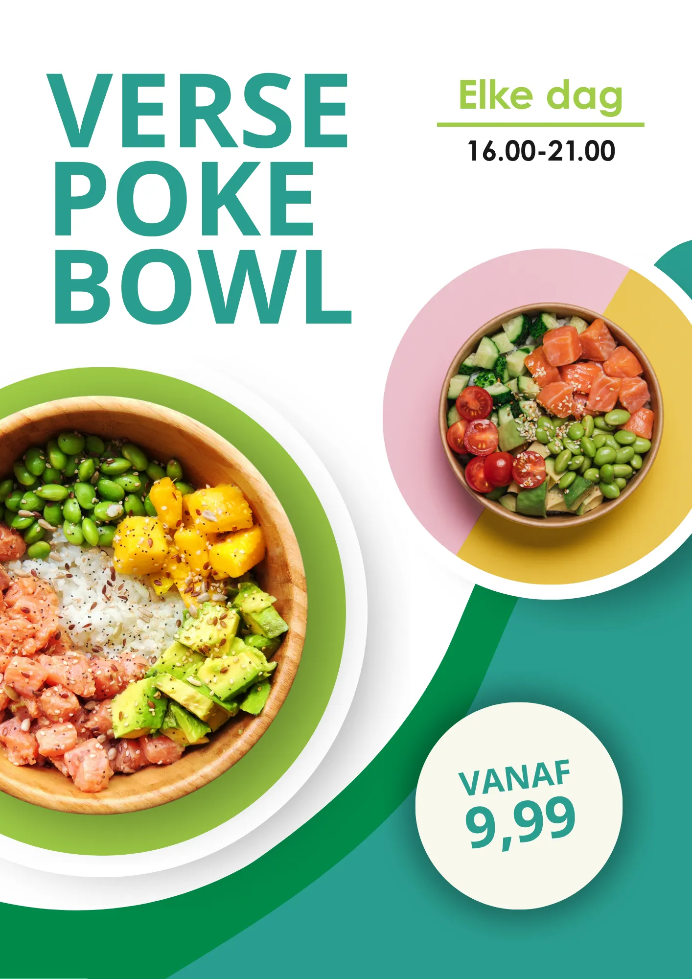 Poke bowl flyer