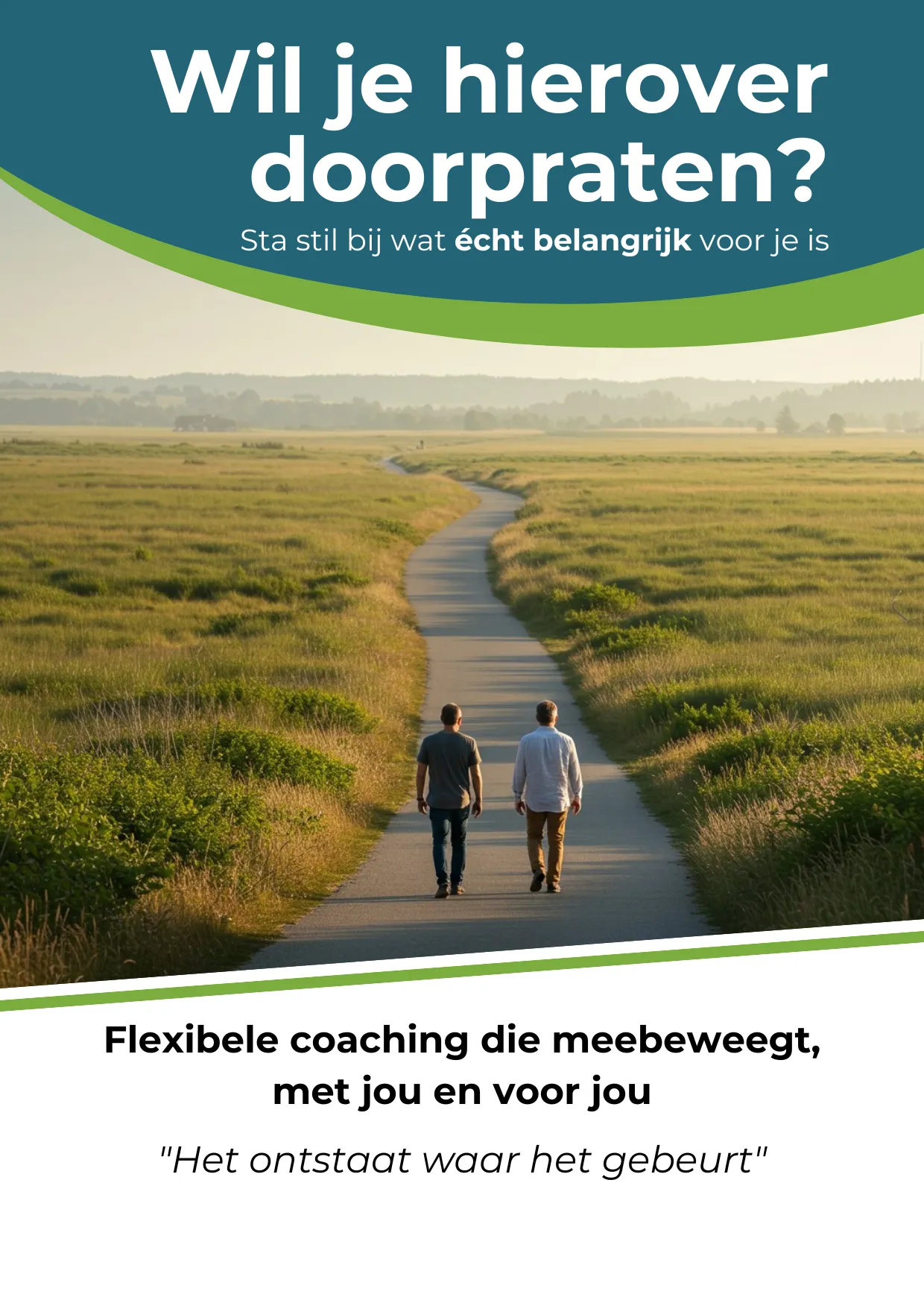 Voorkant flyer Pop Up Coaching