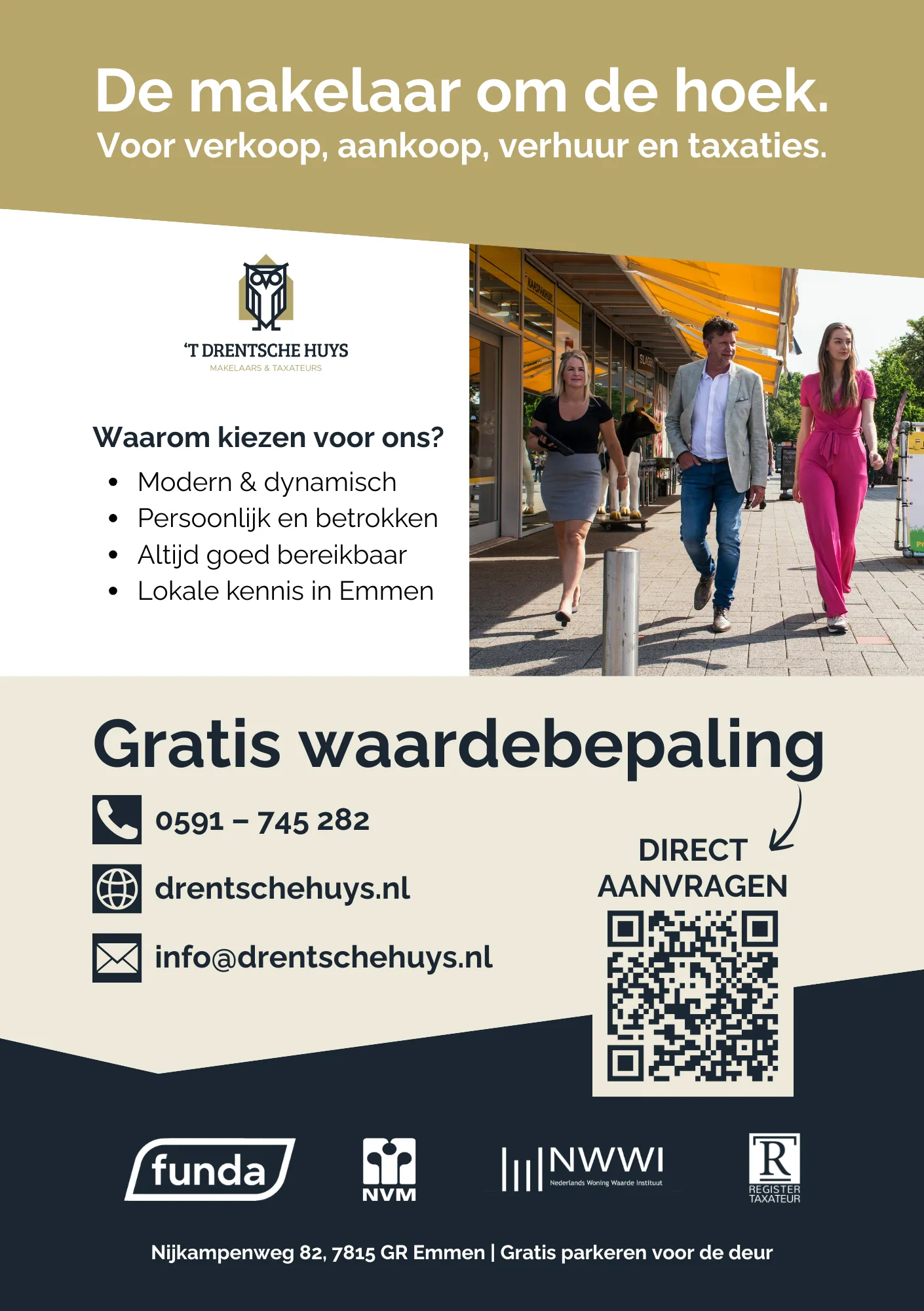 Achterkant 't Drentsche Huys drukklare flyer
